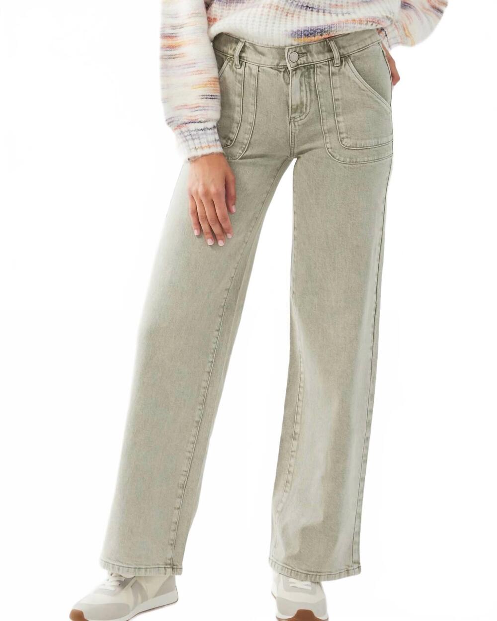 NEW FDJ christina wide leg jean in sage
